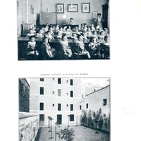 Casa popolare nel quartiere di S. Lorenzo risanata e trasformata. Casa dei Bambini del fabbricato. Giardino annesso alla Casa dei Bambini - E. Talamo, <em>La Casa Moderna nell’opera dell’Istituto Romano di Beni Stabili</em>, Rome, Offic. Tip. Bodoni, Tav. XL.$$$478