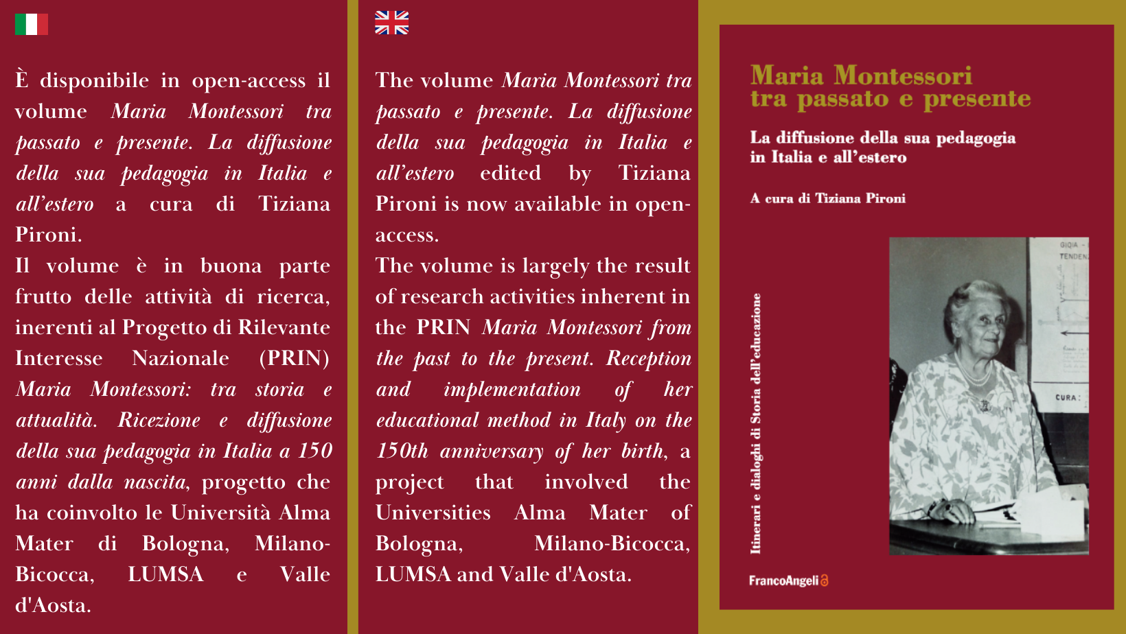 slide: Maria Montessori tra passato e presente